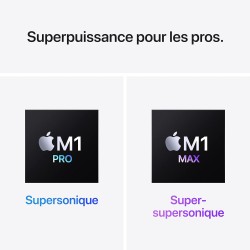 Apple MacBook Pro 2021  with Apple M1 Chip (14-inch, 16 GB RAM, 512 GB SSD) (AZERTY French) Gris sidéral (Reconditionné)