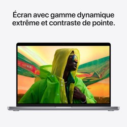 Apple MacBook Pro 2021  with Apple M1 Chip (14-inch, 16 GB RAM, 512 GB SSD) (AZERTY French) Gris sidéral (Reconditionné)